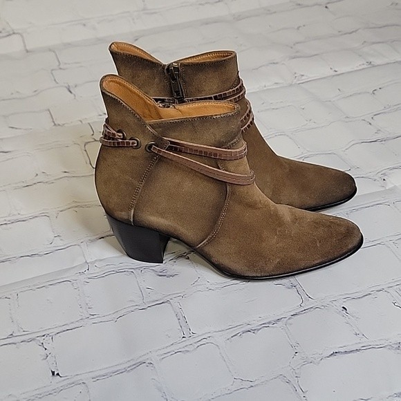 Sundance Ankle Boots in Suede with Copper Colored Sequins size 37 - Picture 2 of 8